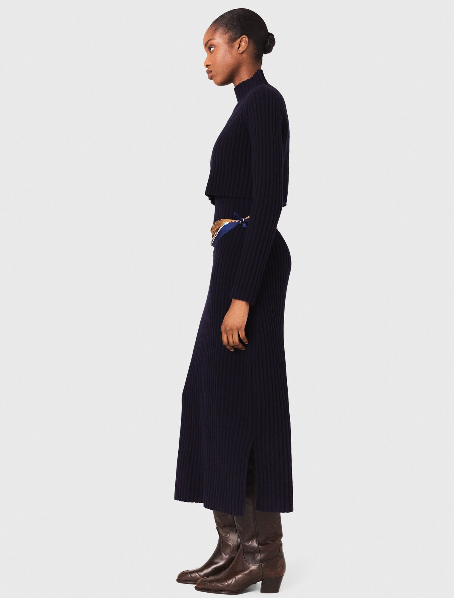 Robe en maille avec pull amovible