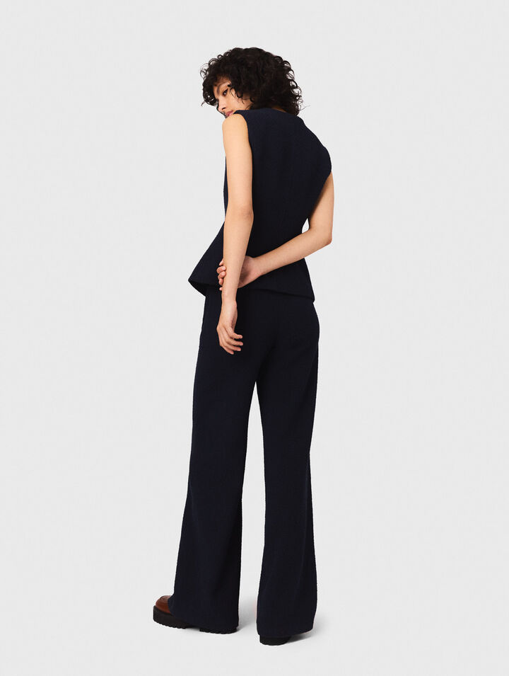 Pantalon droit en tweed