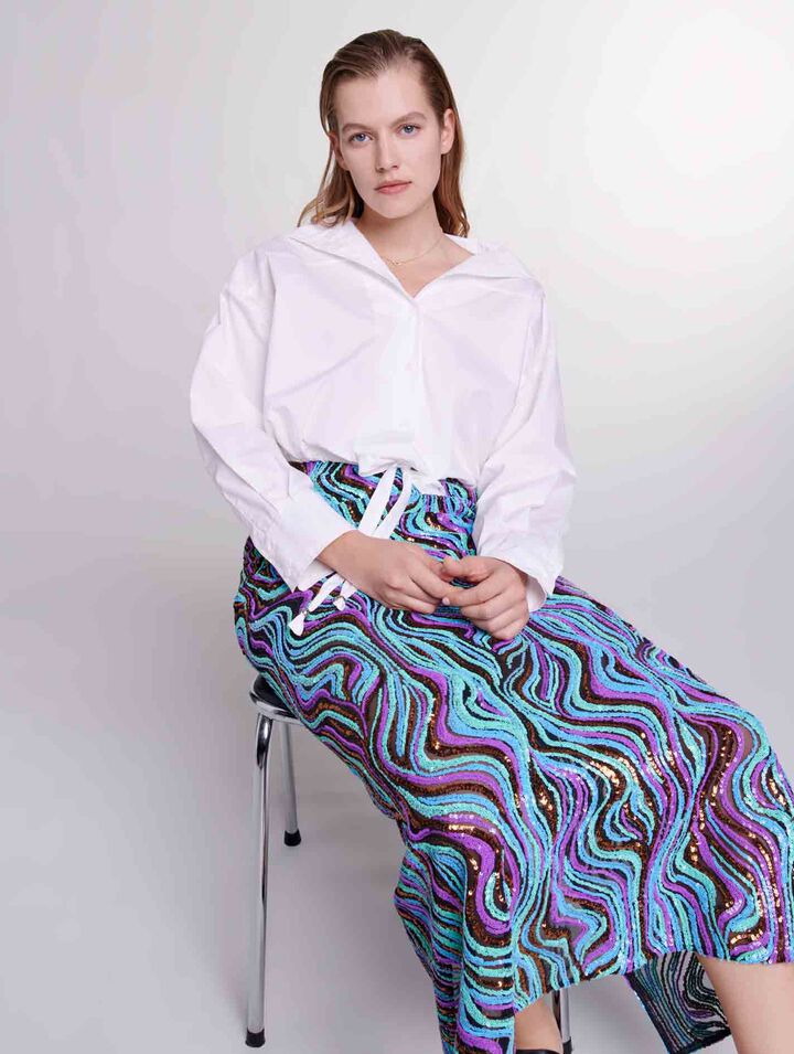 Sequin maxi skirt