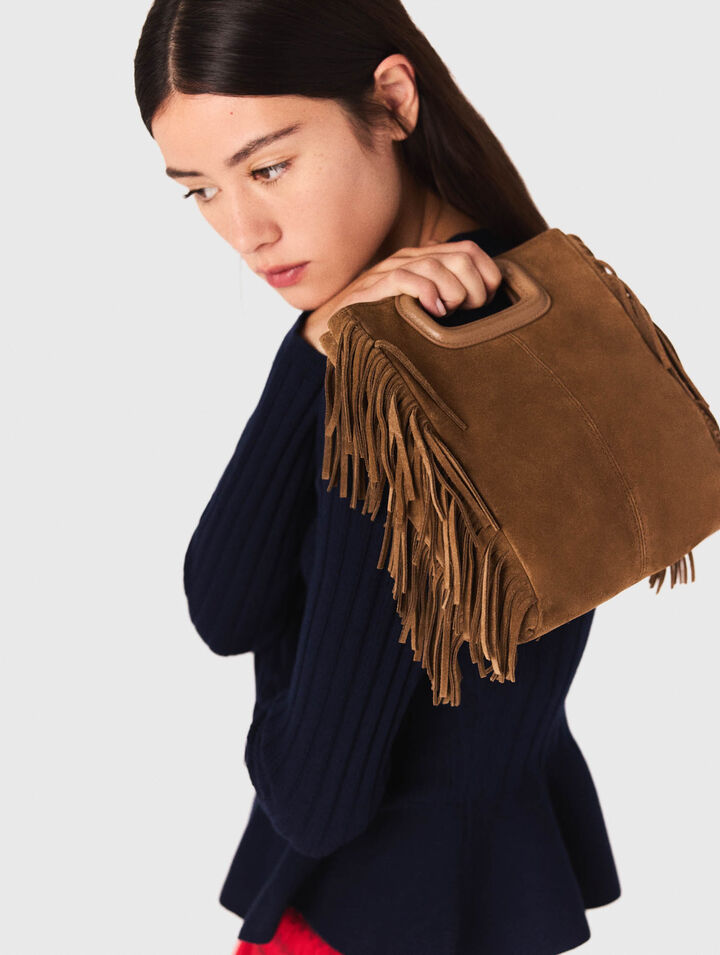 Sac M en cuir suède