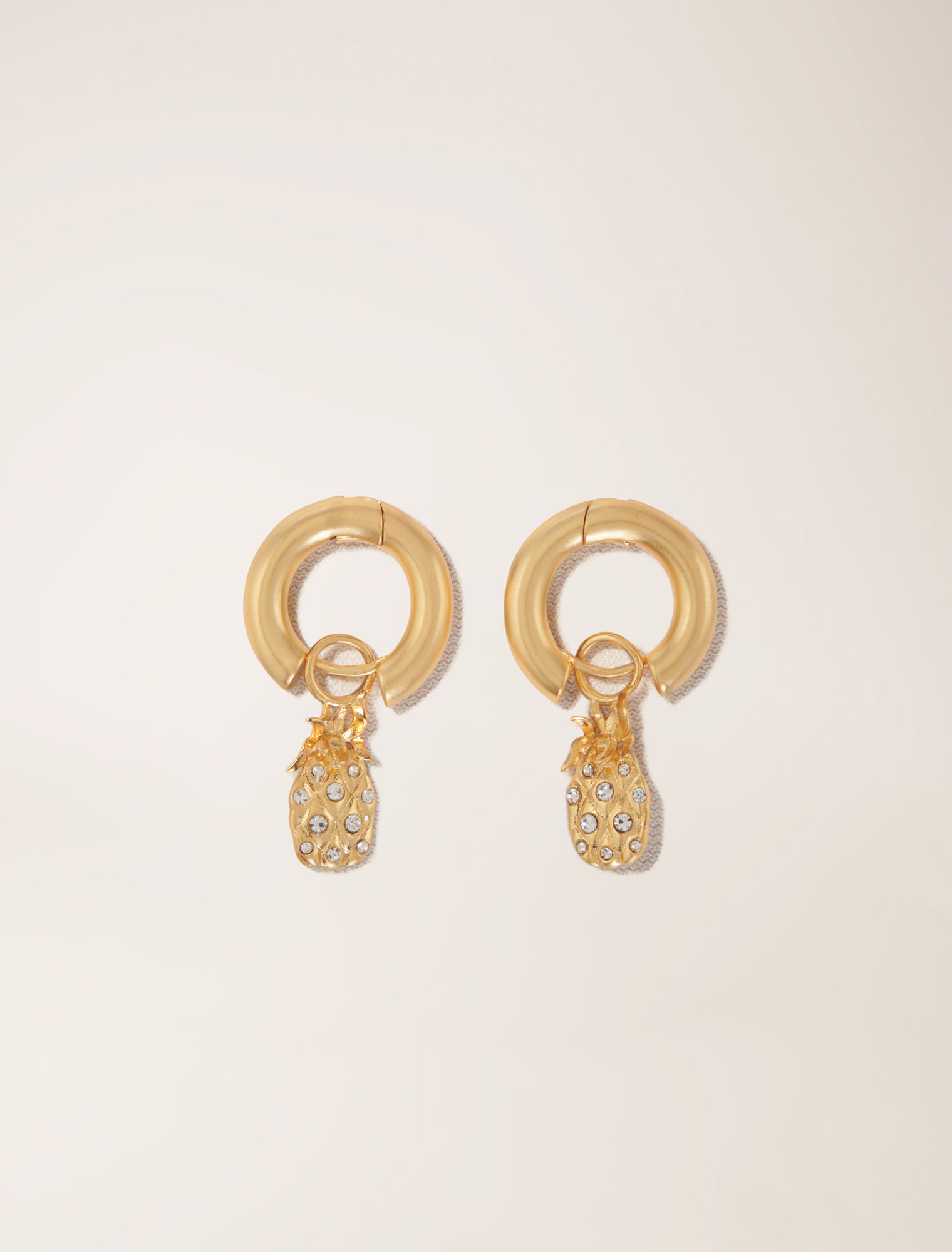 Mini créoles ananas à strass