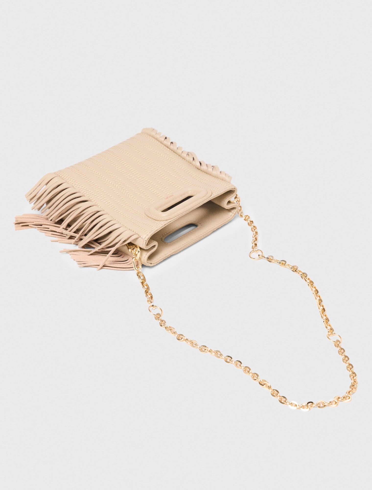 Sac M mini en cuir surpiqu&eacute;