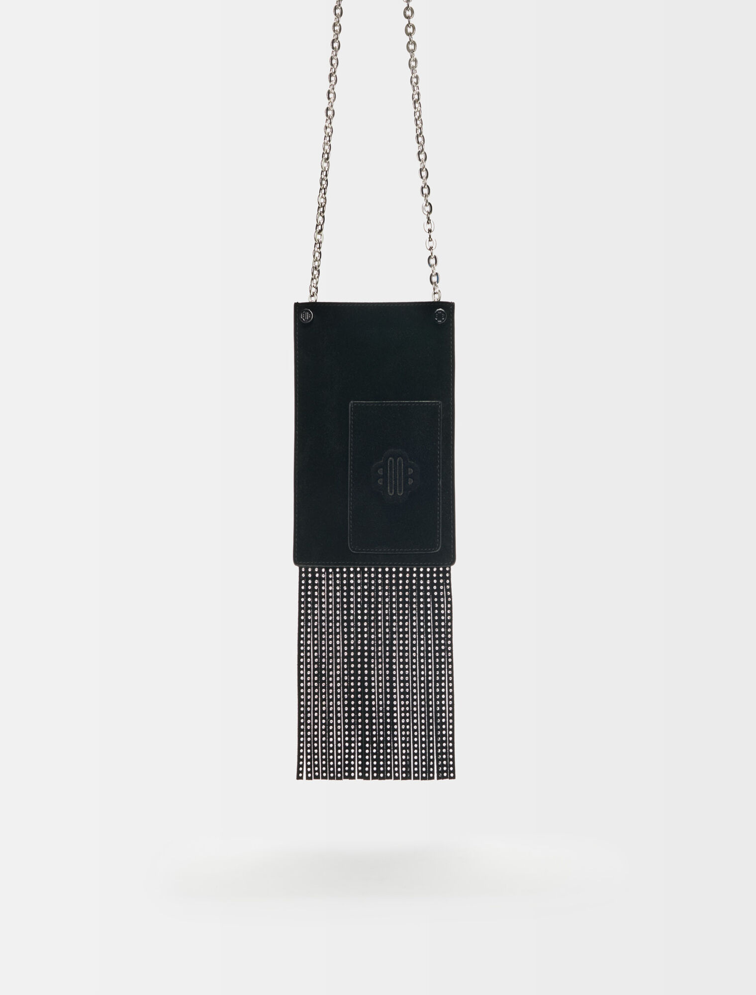 Leather fringe phone bag