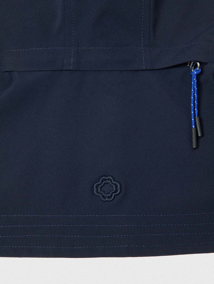 Waterproof drawstring hood