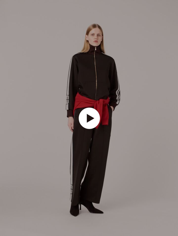 Sweatshirt avec bandes droites