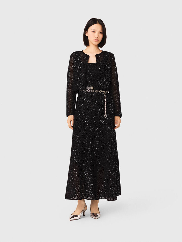 Cardigan en maille strassée