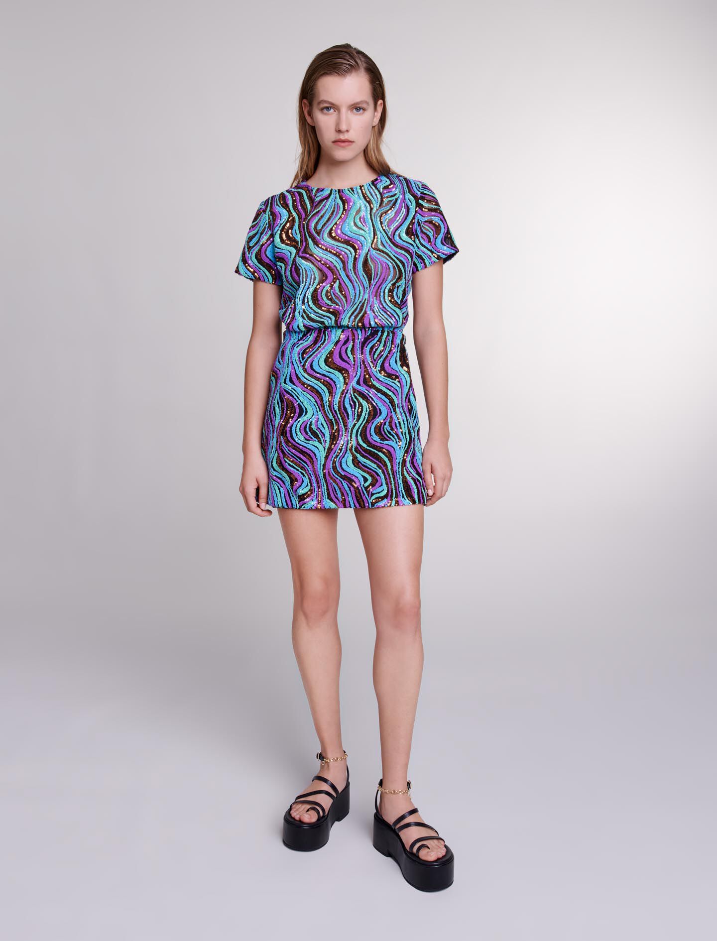 Robe maje sequins top