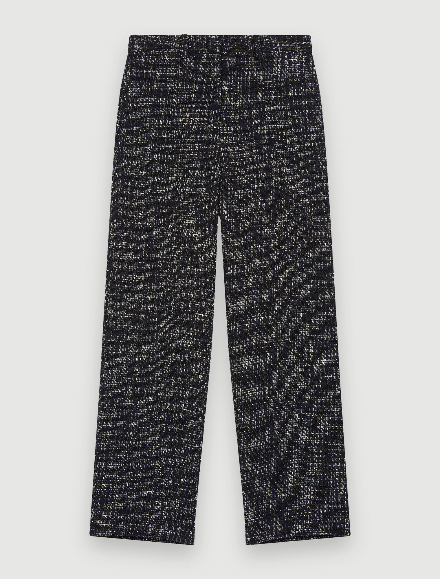 Wide-leg tweed-style trousers