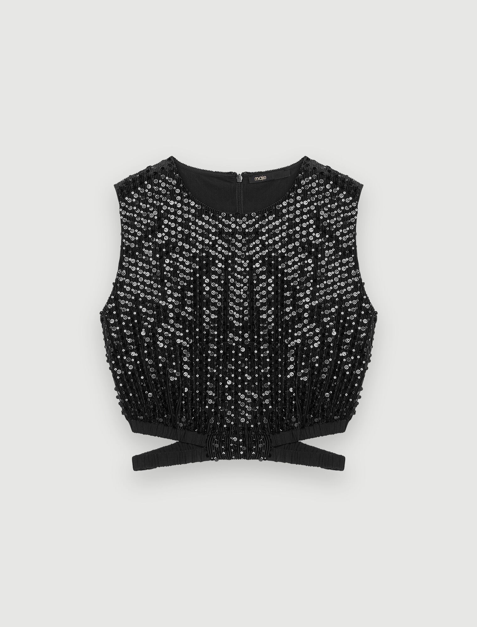Sequin crop top