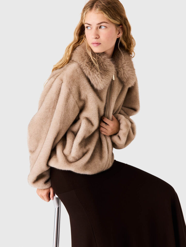 Faux fur jacket