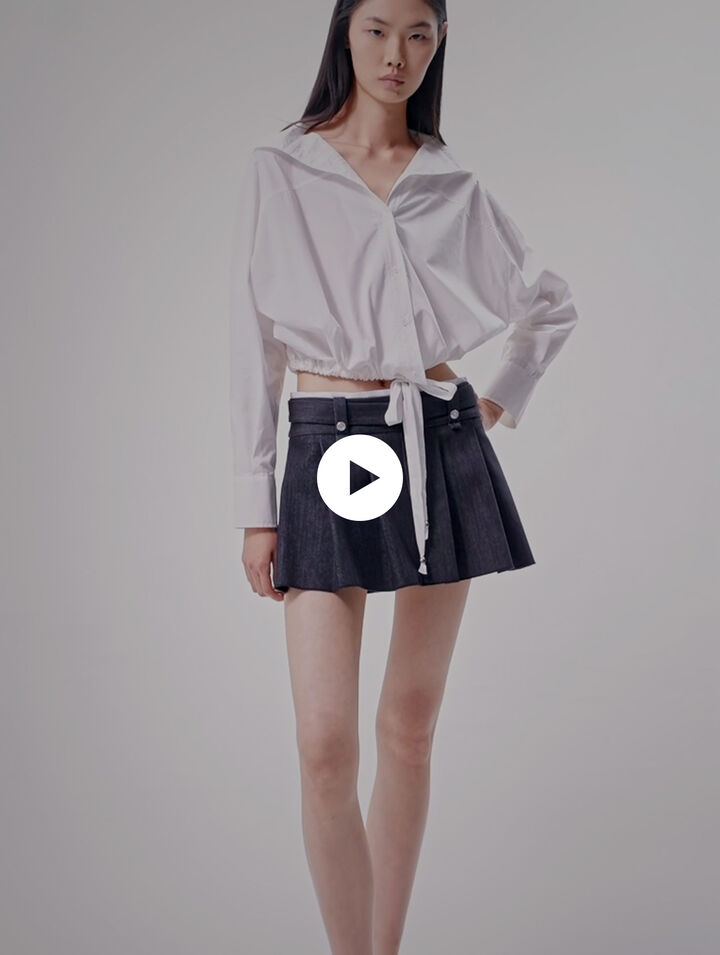 Mini-jupe plissée