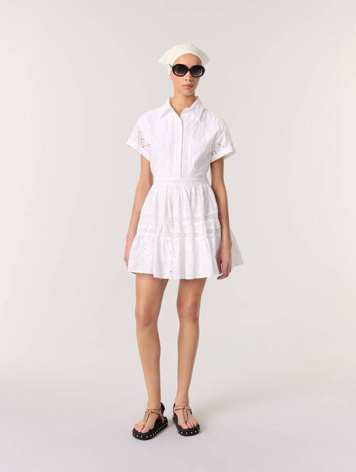 Robe babydoll en broderie