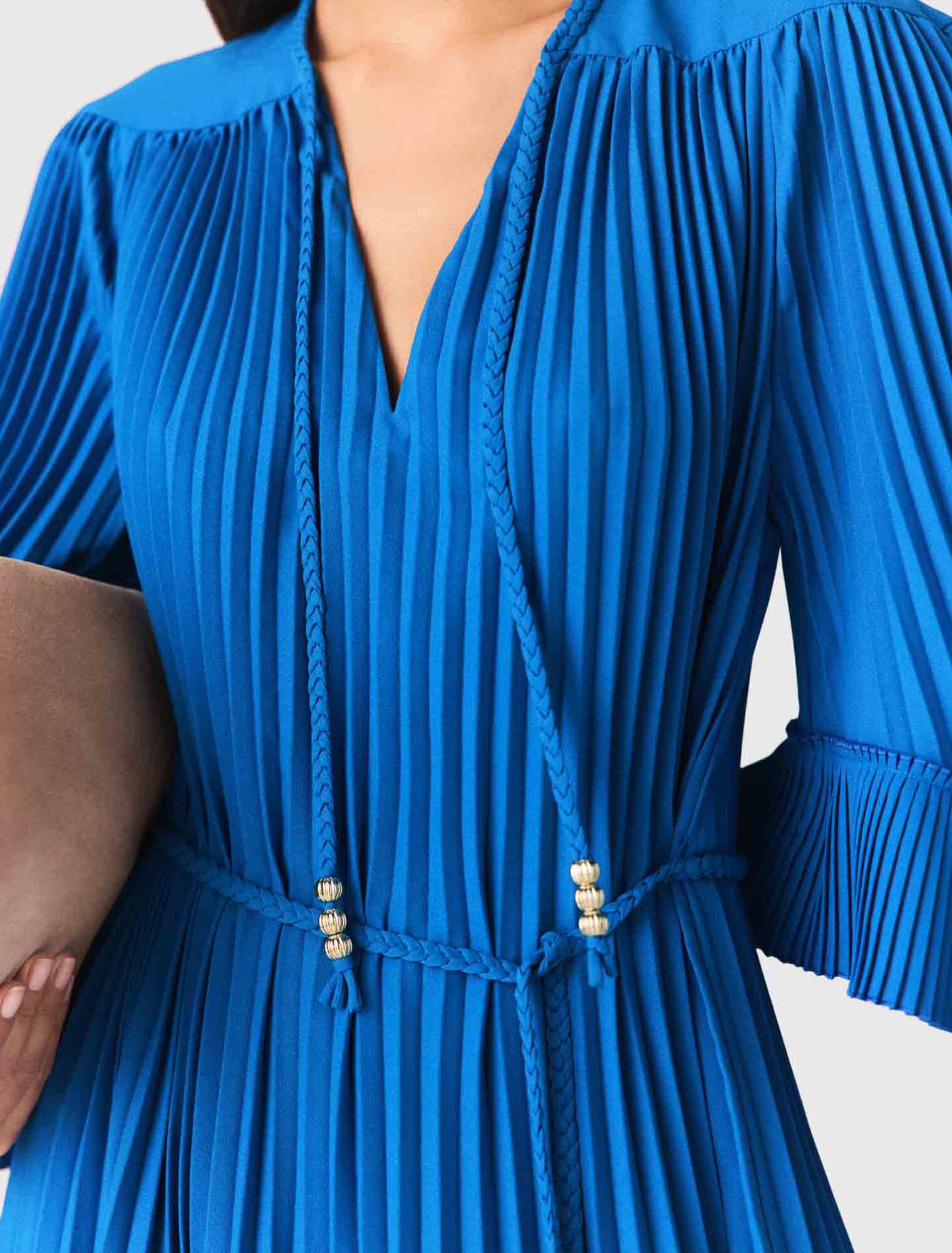 Robe courte pliss&eacute;e