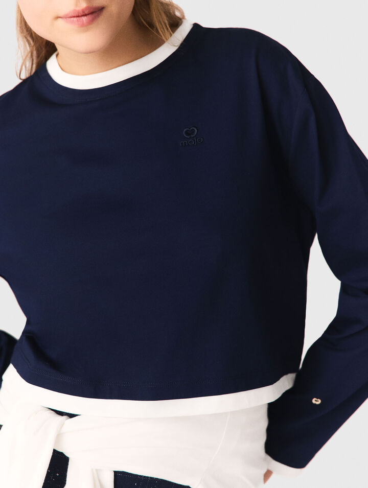 Tee shirt effet superpos&eacute;