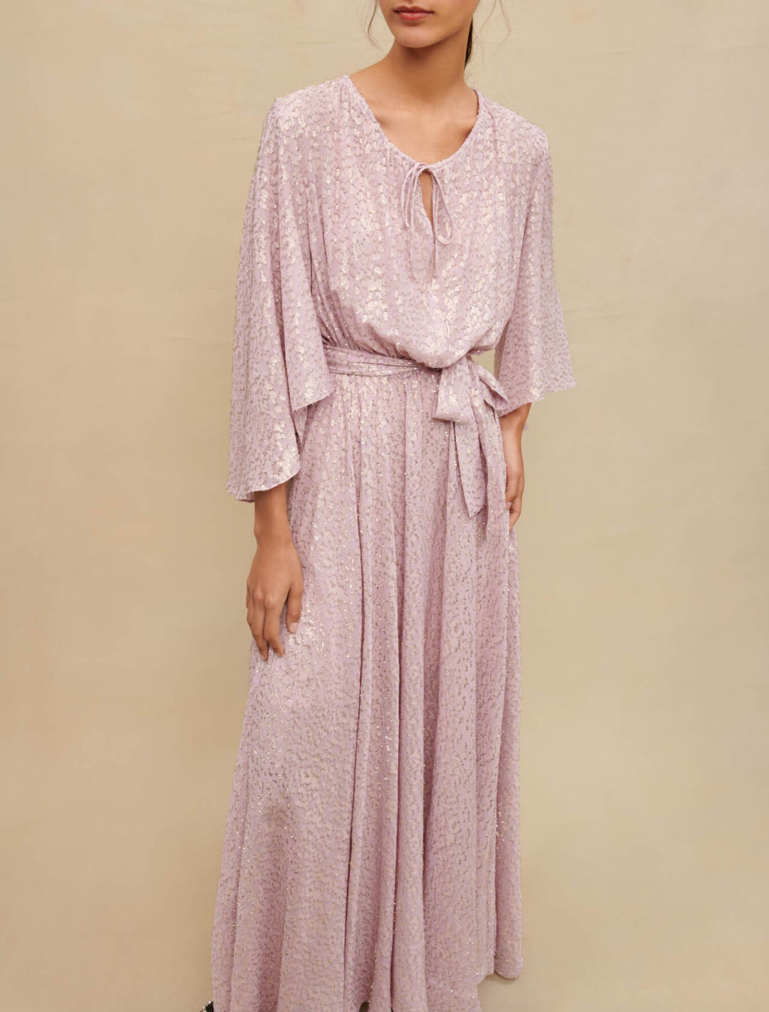 Robe longue brillante
