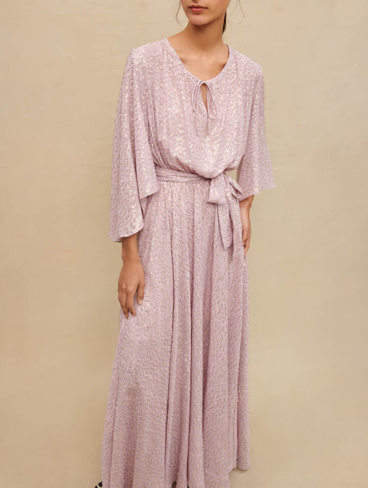 Robe longue brillante