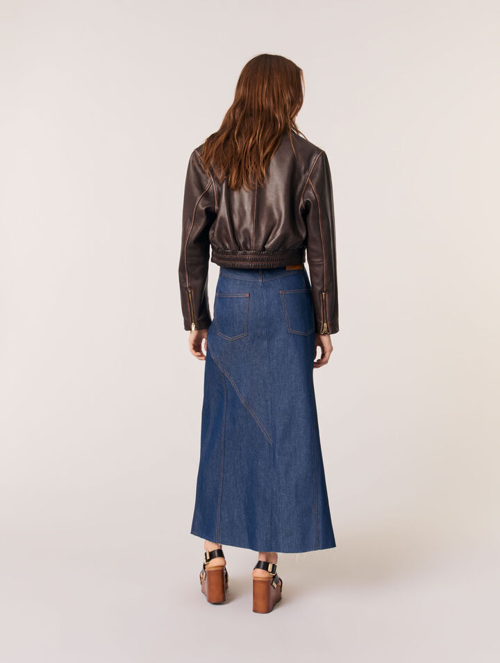 Jupe longue en denim