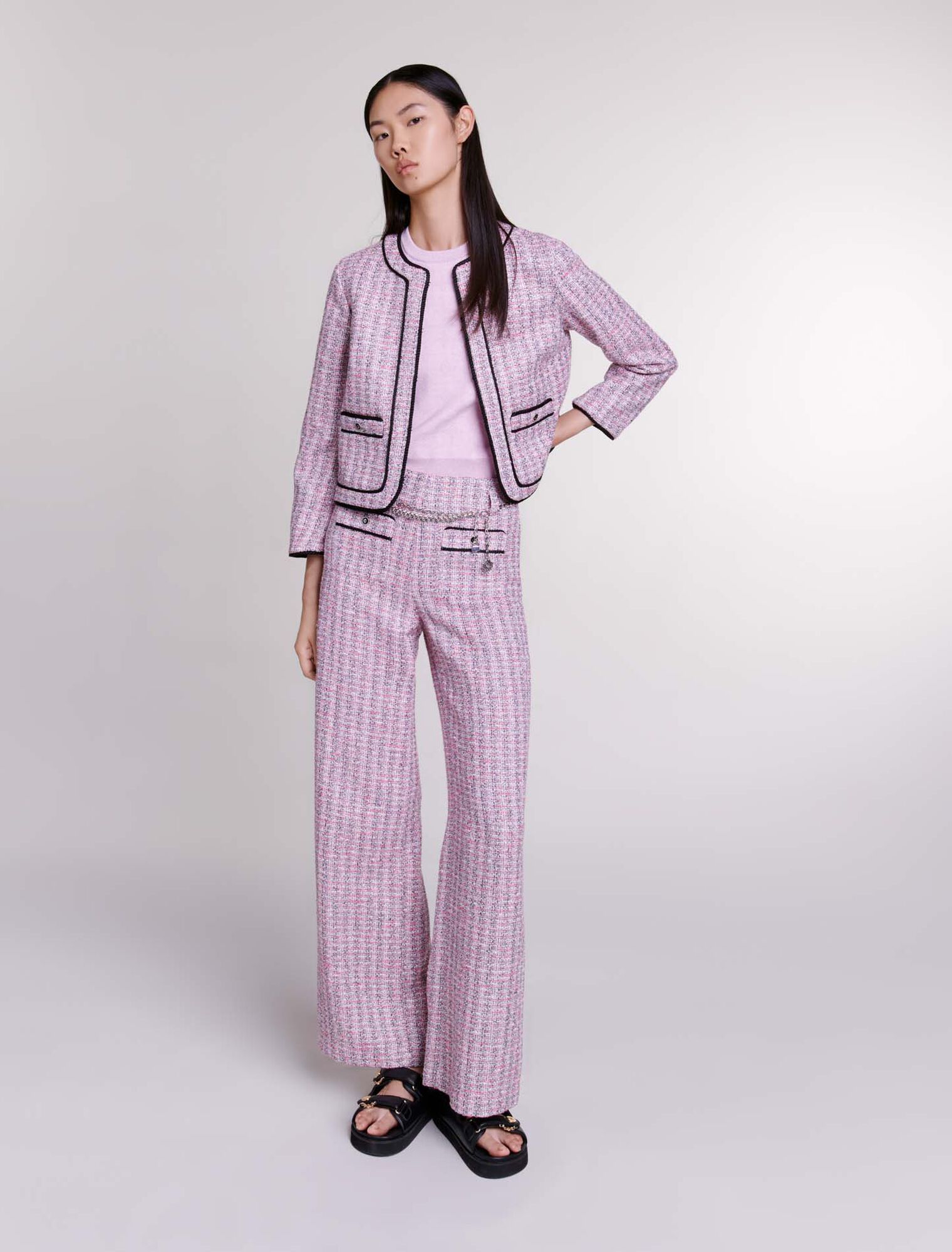 Veste courte en tweed