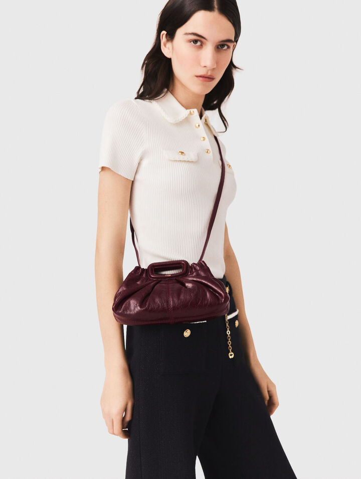 Crackled leather Milpli mini Clutch
