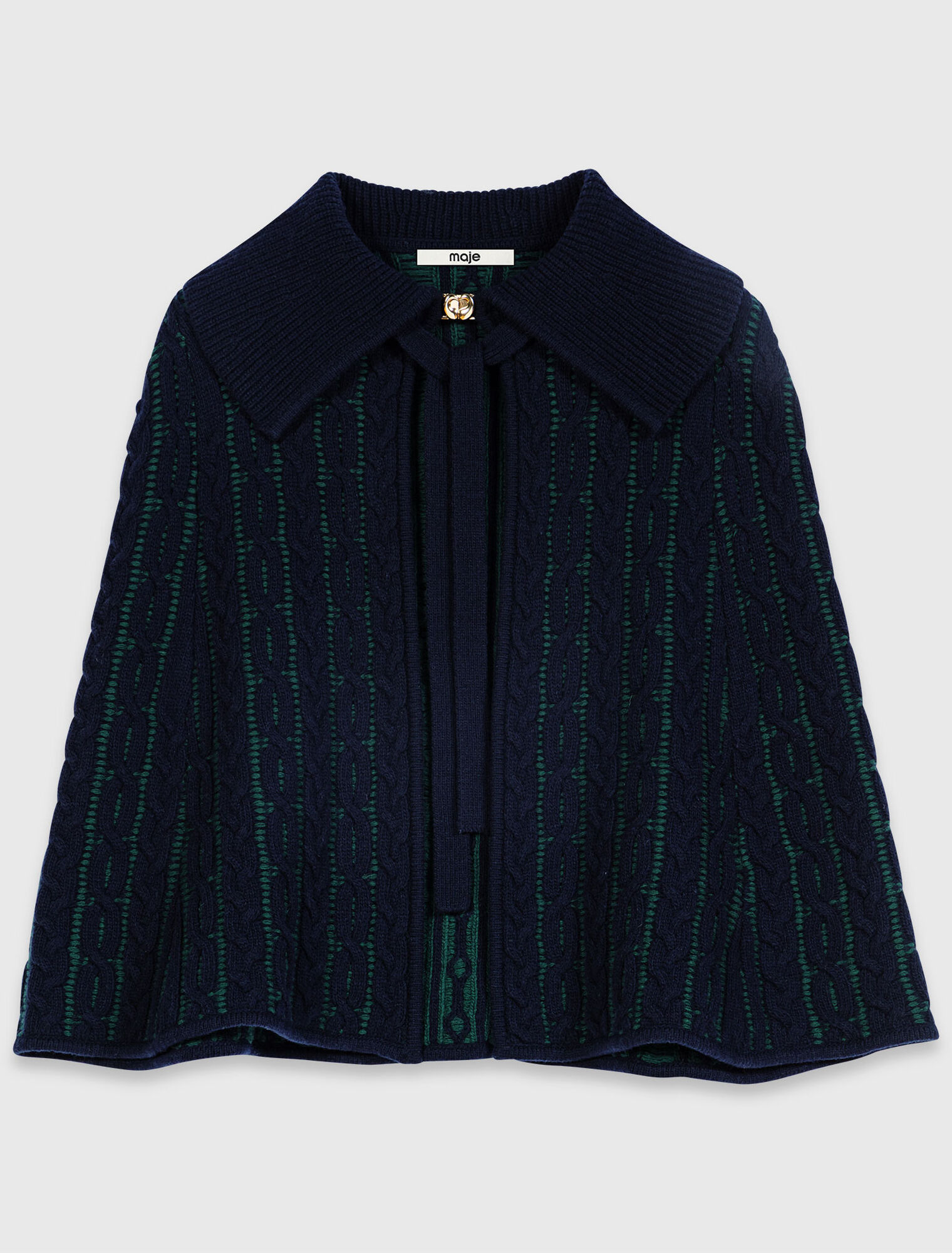 Cropped cape cardigan