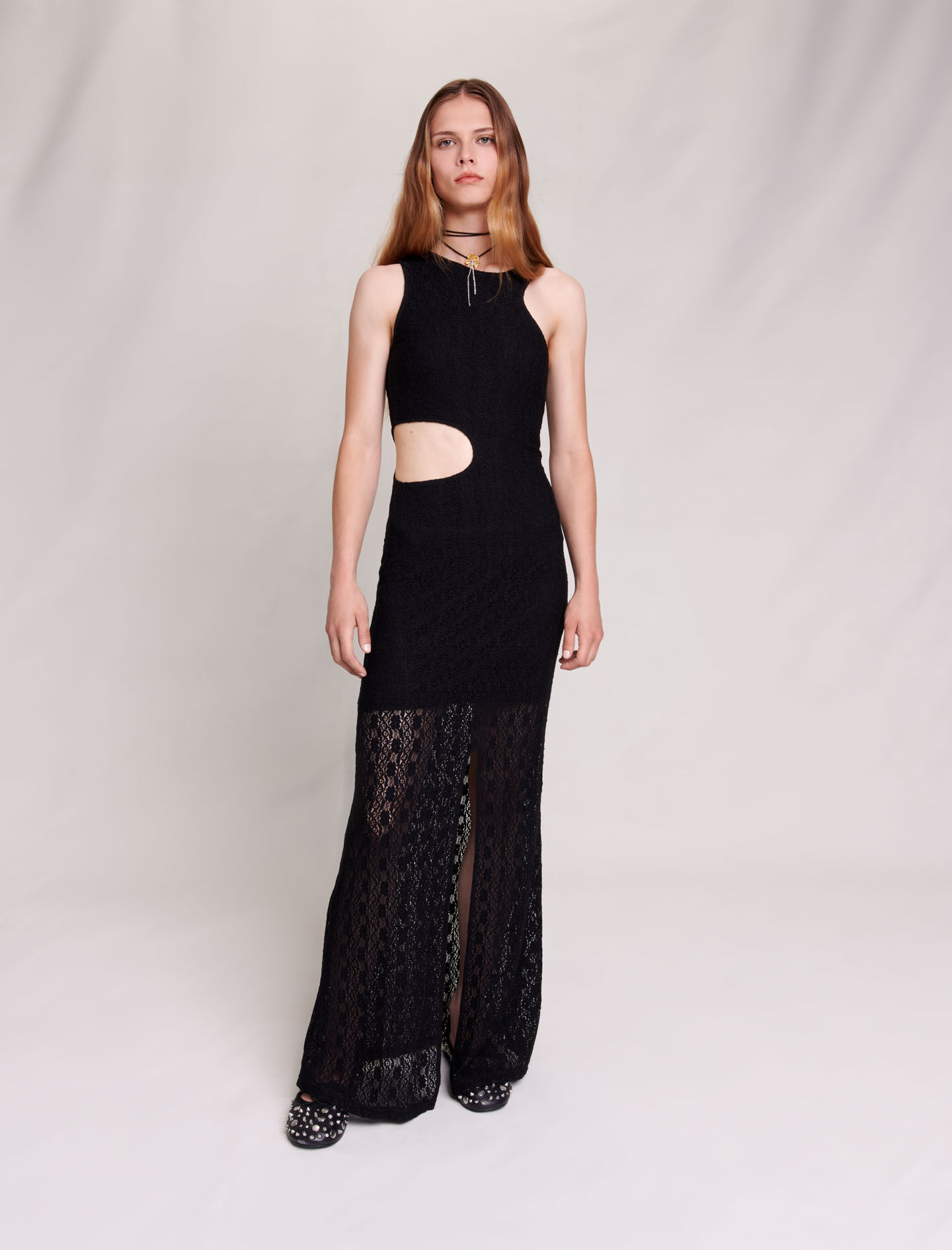 Lace maxi dress Dresses Maje