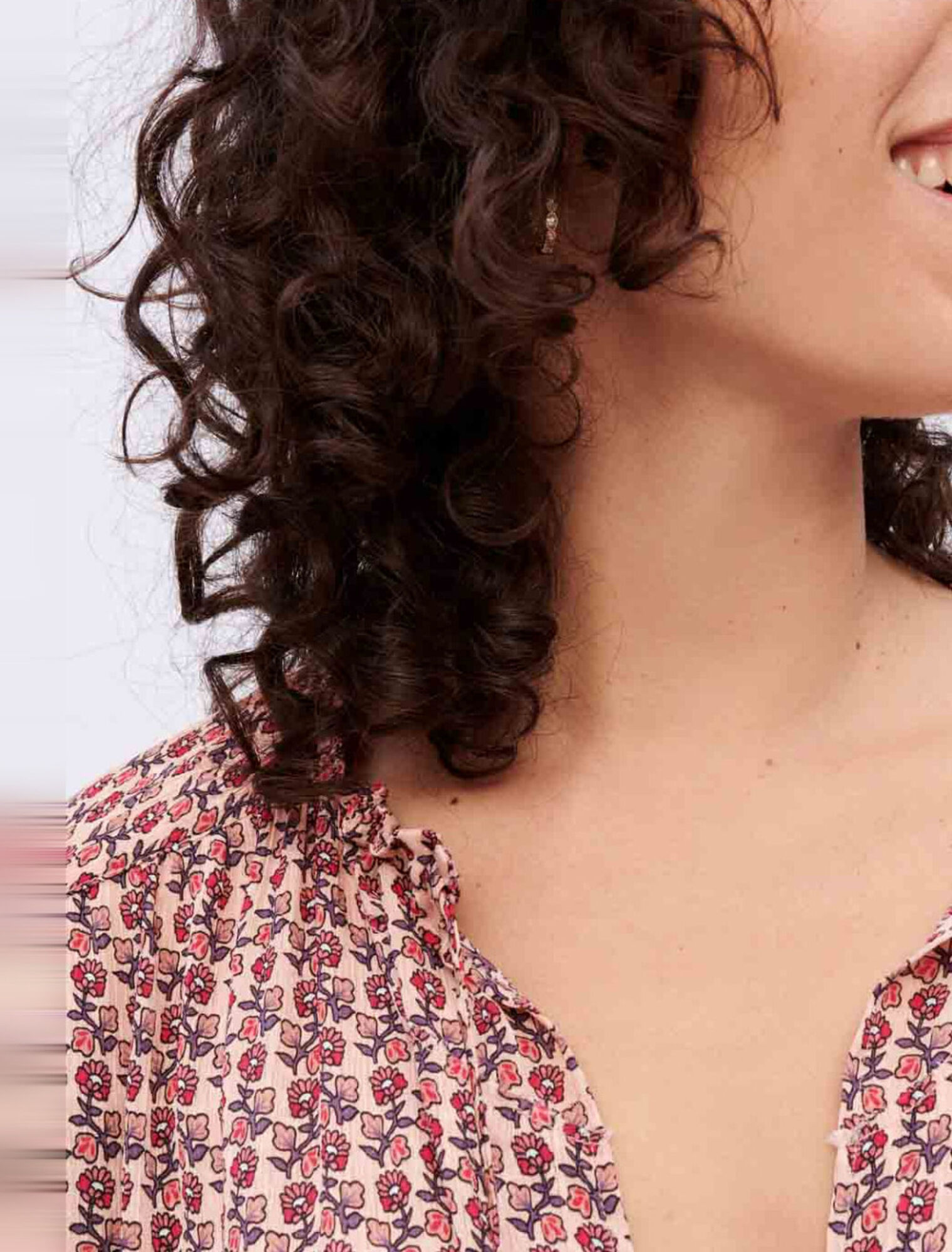 Robe fluide imprimée à volants