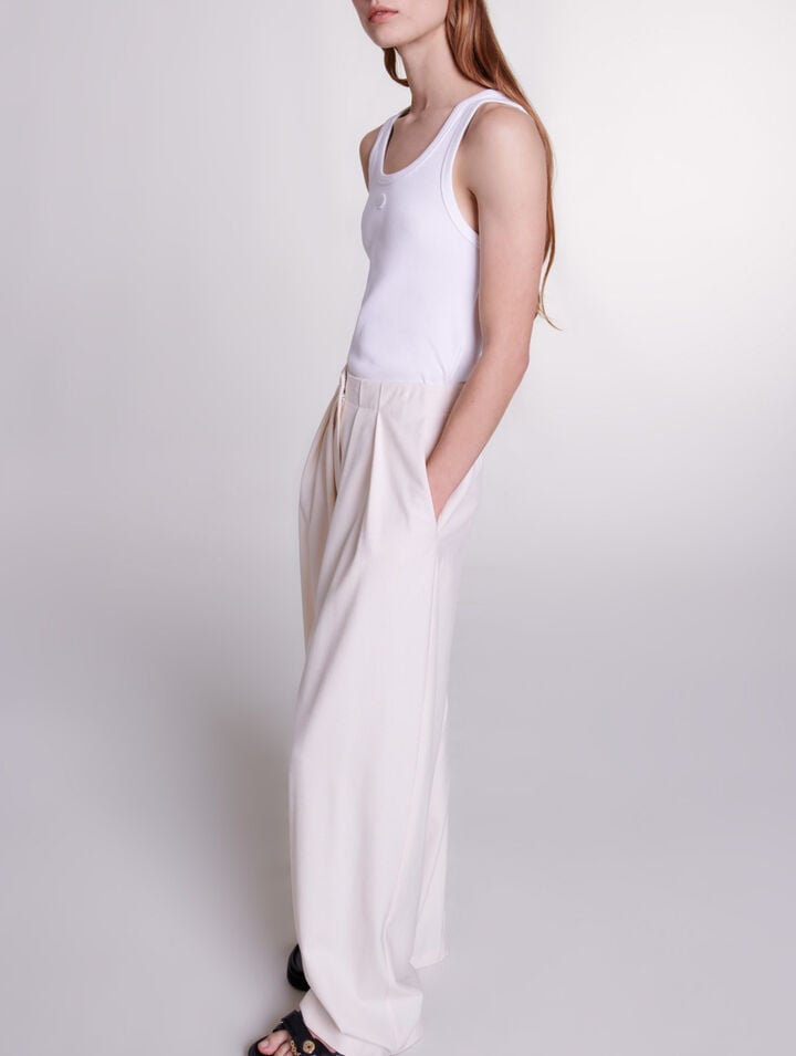 Pantalon de tailleur large