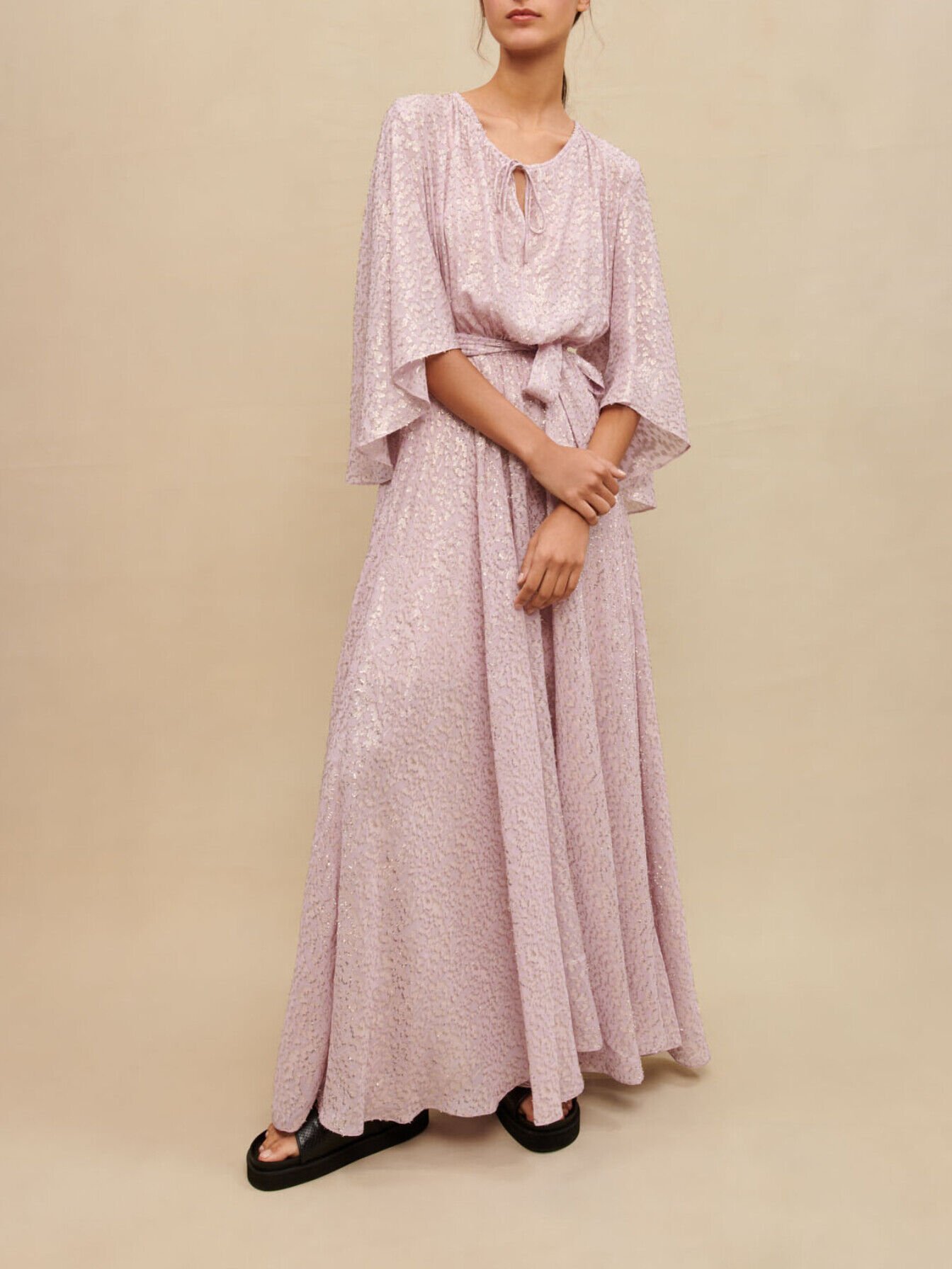 Robe brillante longue top