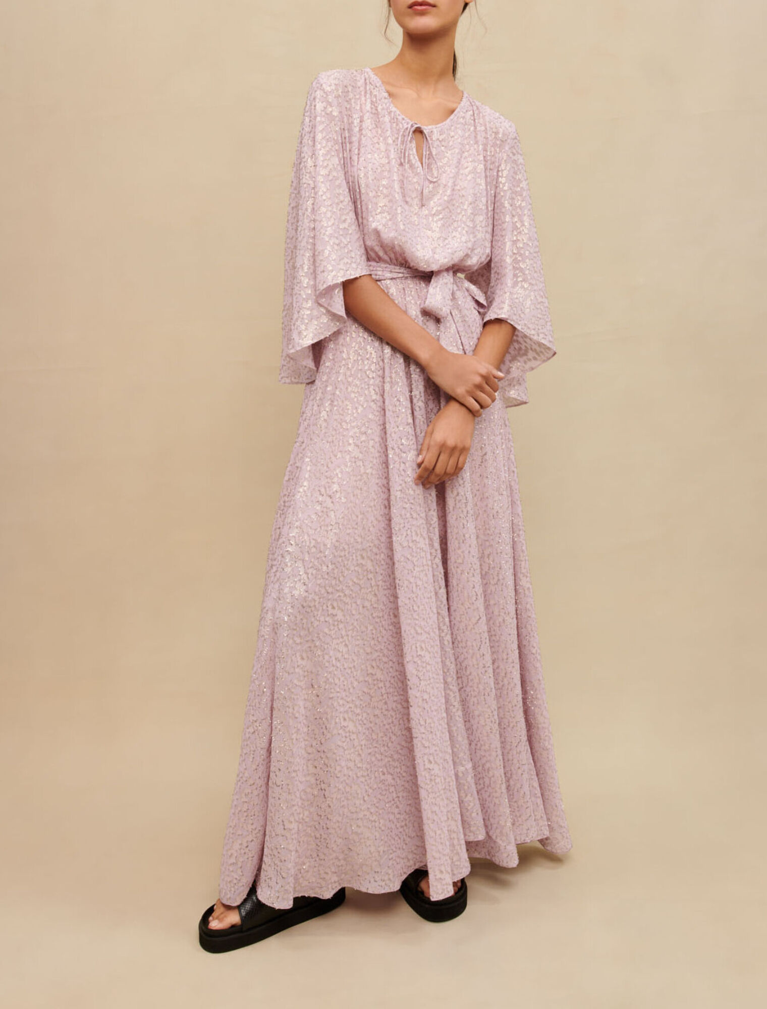 Robe longue brillante
