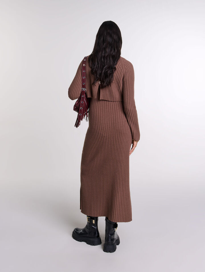 Robe longue 2-en1 en laine