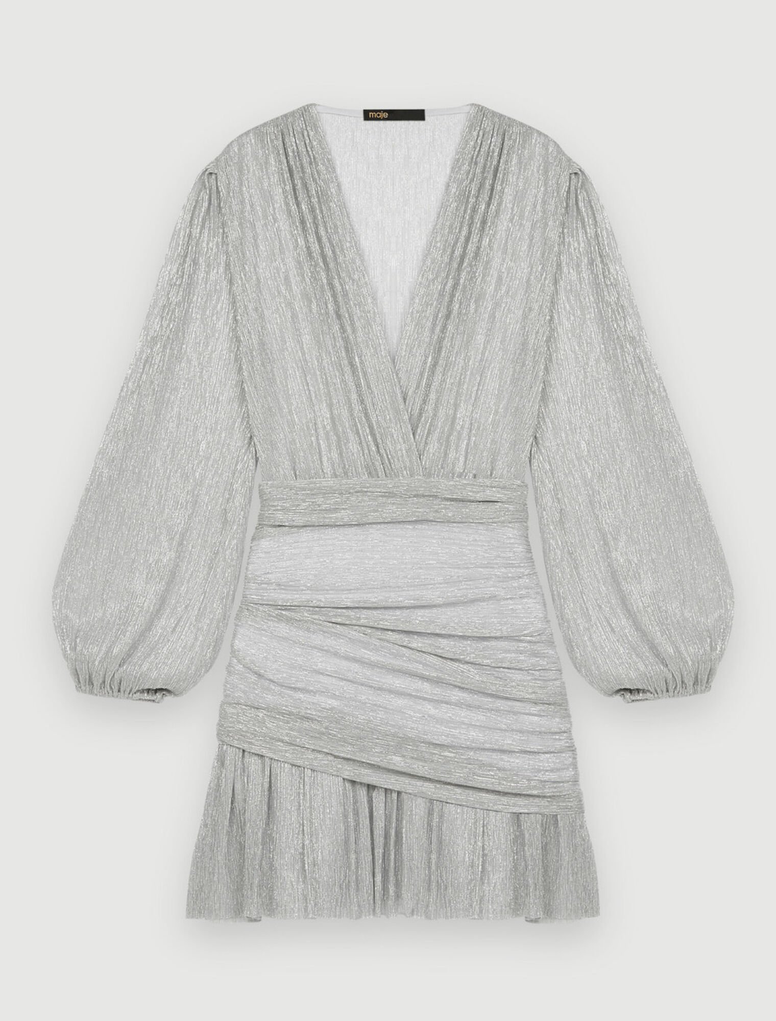 Robe en lurex drapée