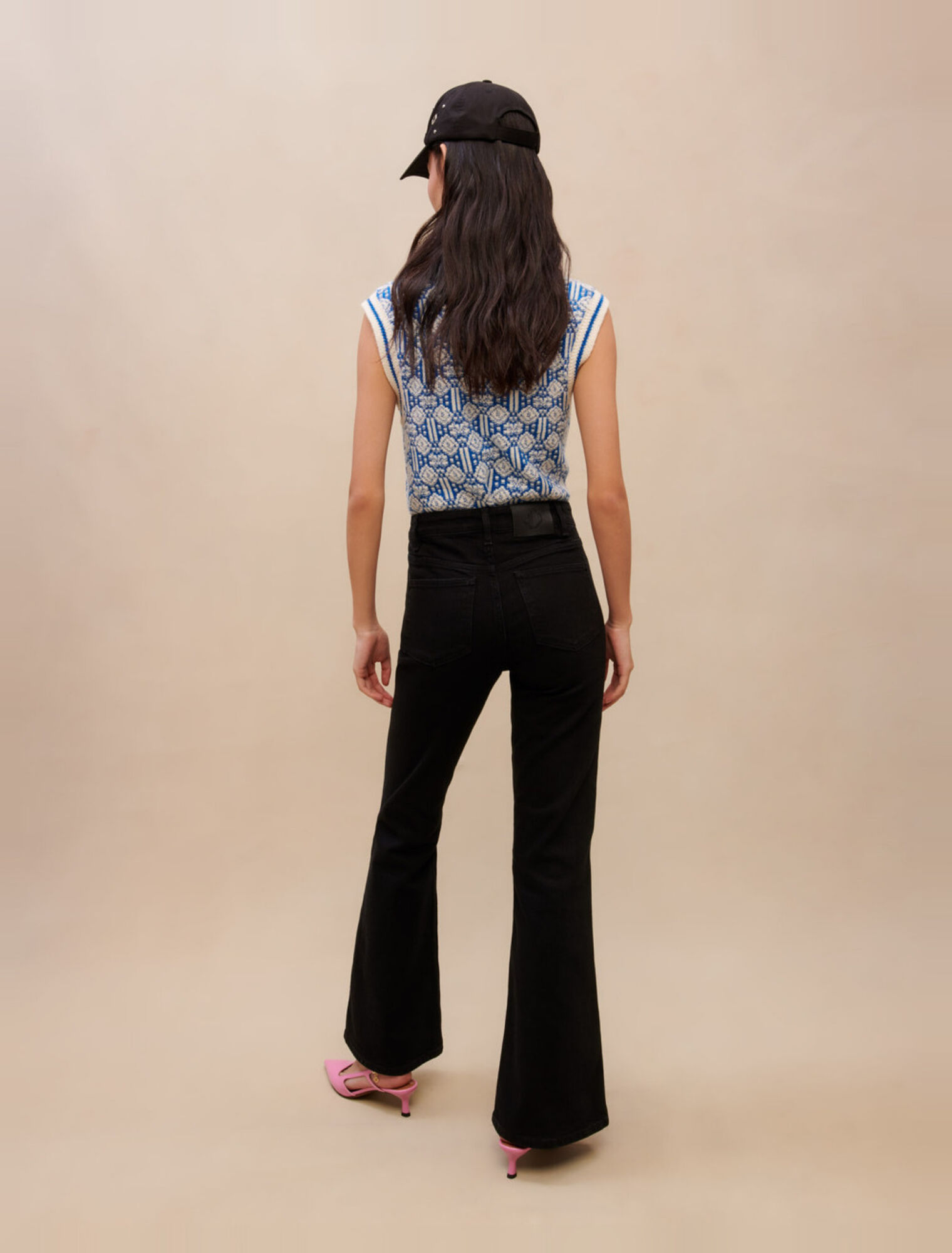 High-waisted trousers