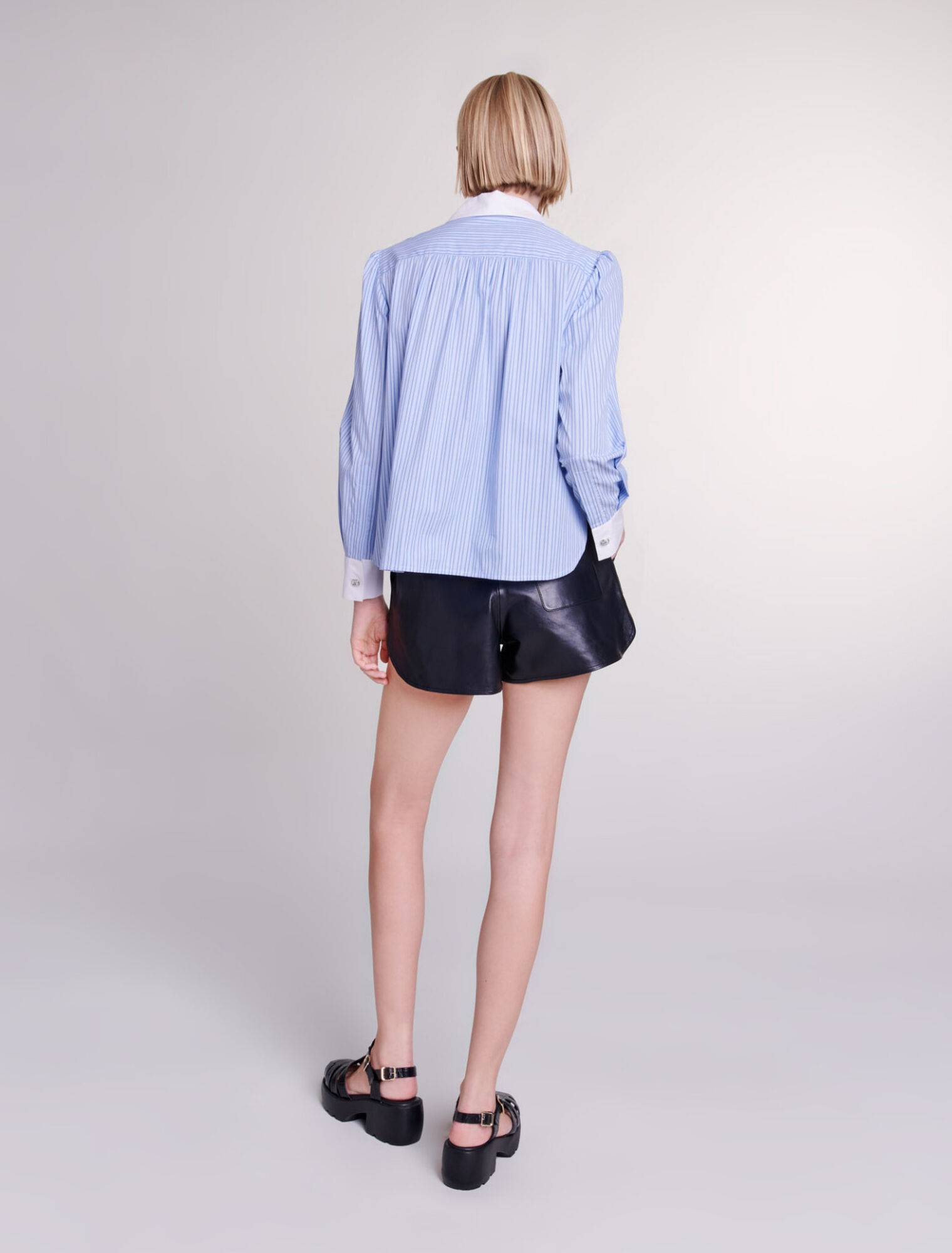 Contrast stripe shirt