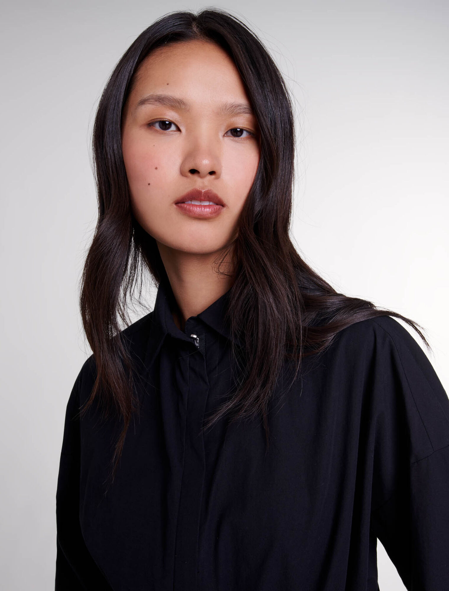 Robe chemise courte élastiquée