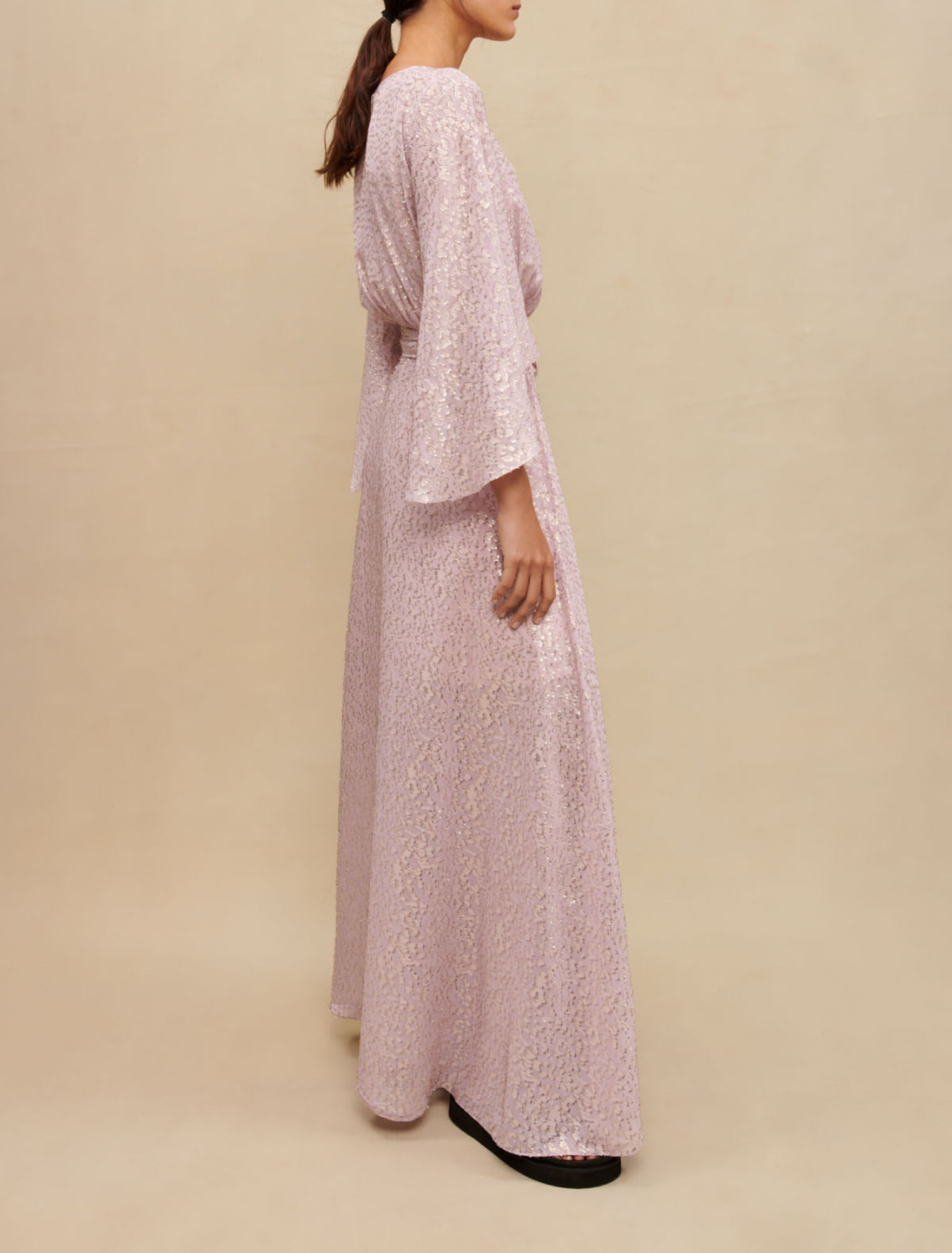 Robe longue brillante