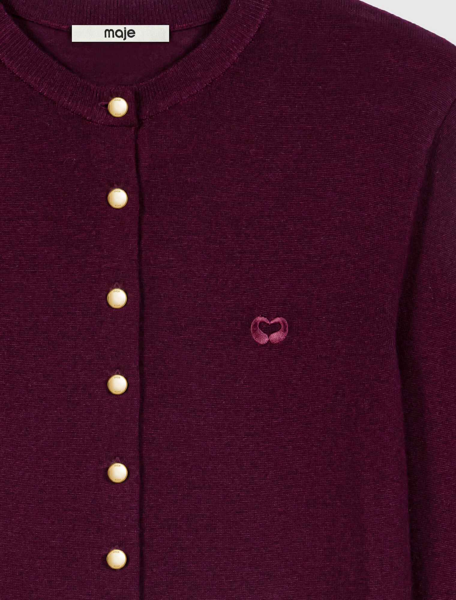 Cardigan with embroidered logo