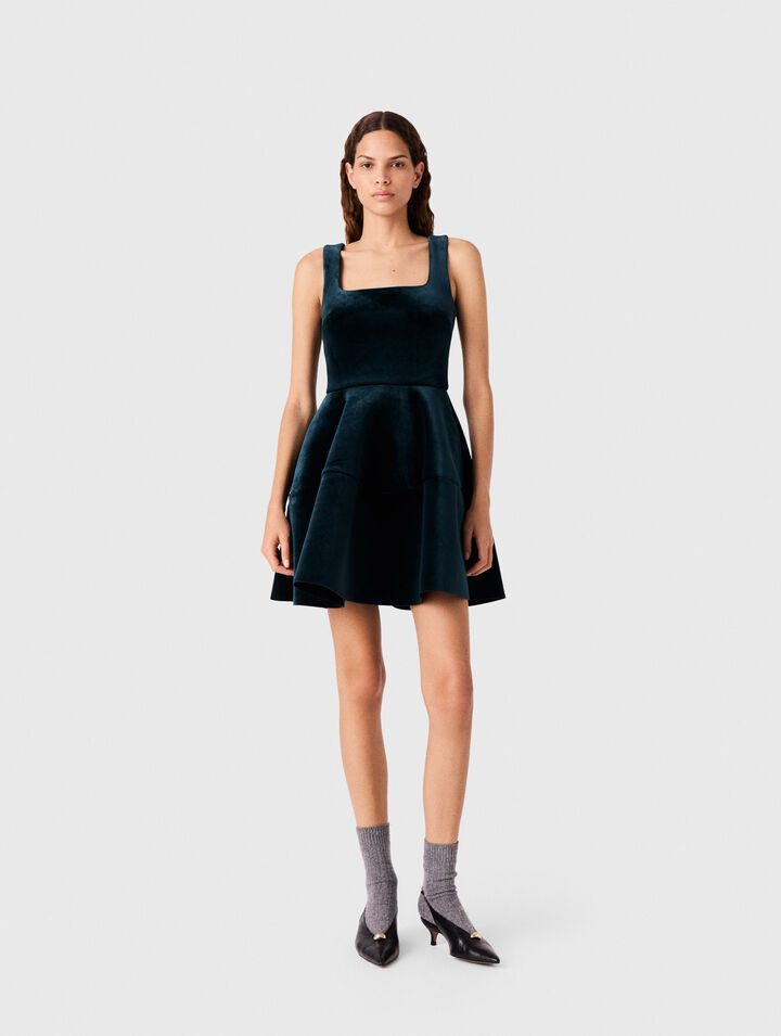 Robe patineuse en velours