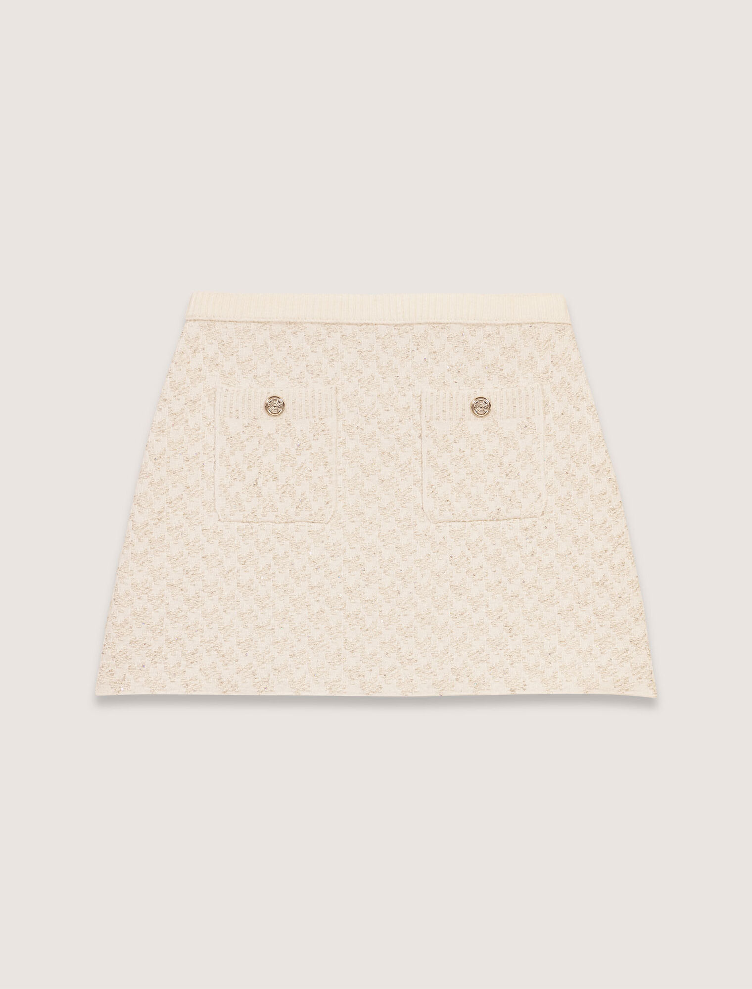 Jupe en maille effet tweed
