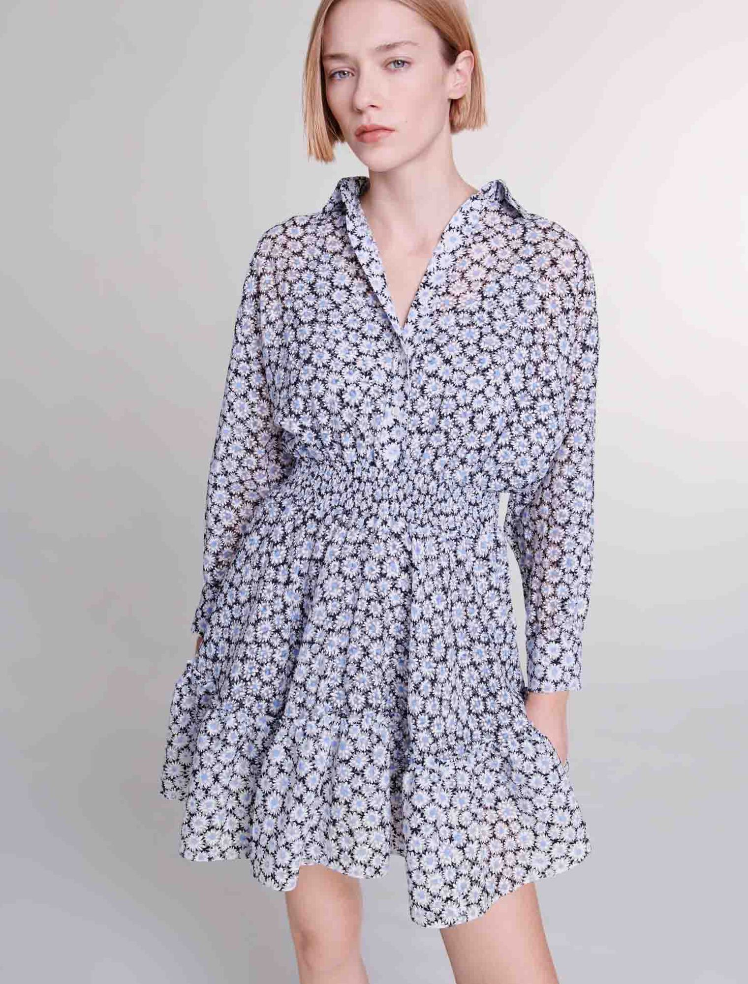 Robe courte fleurie