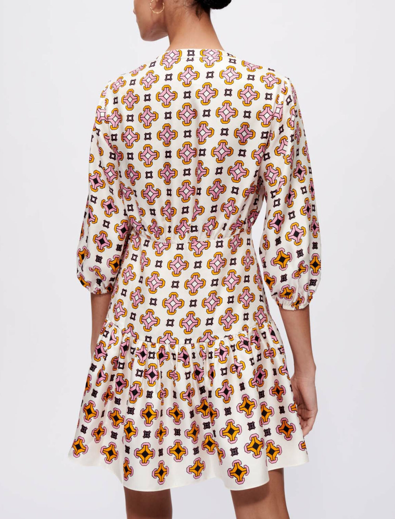 Printed silk dress