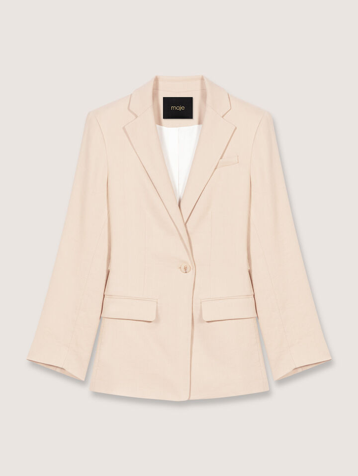 Veste en lin mélangé