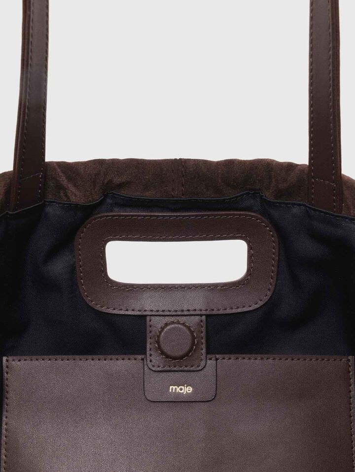 Sac M tote en cuir suède