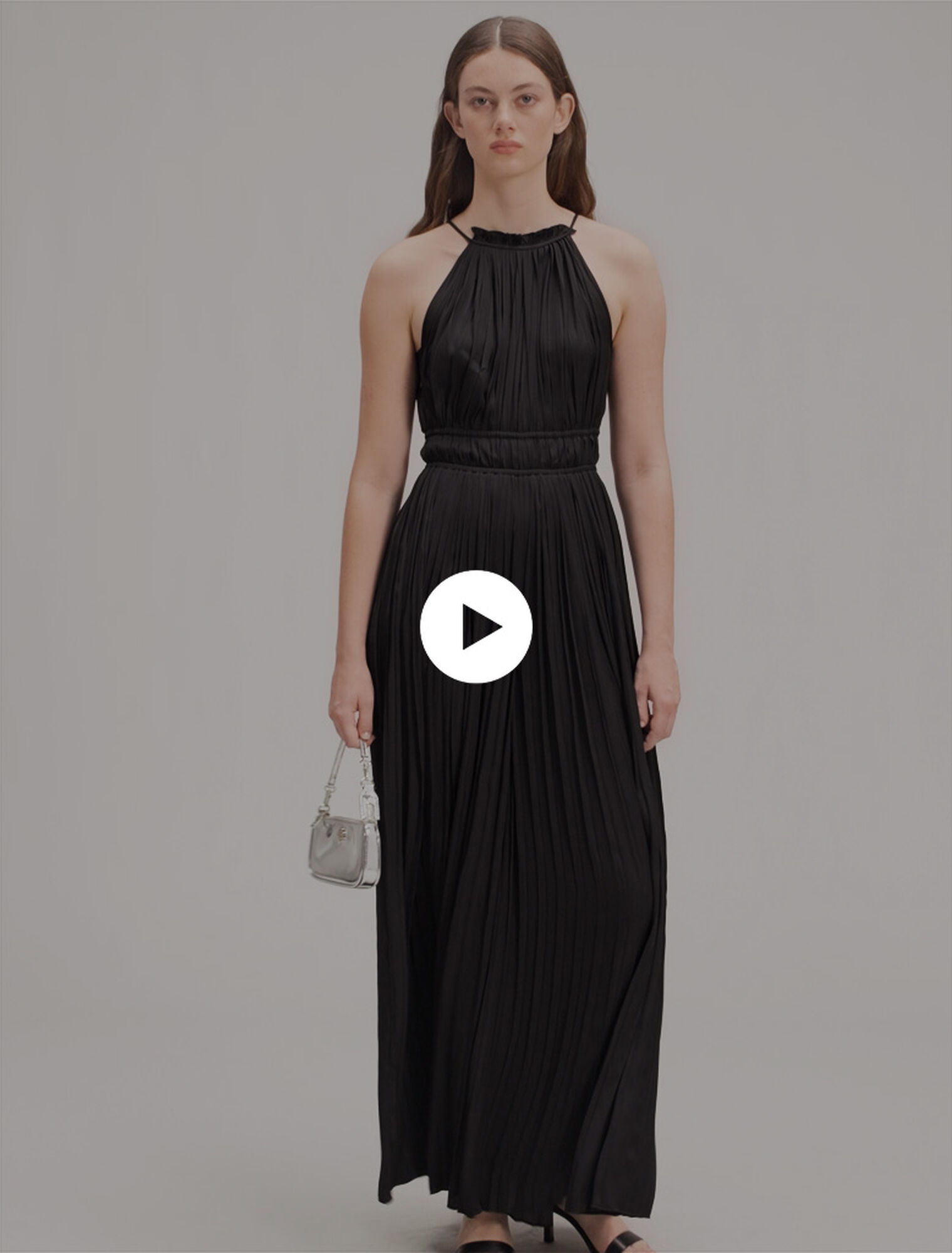 Pleated trouser suit