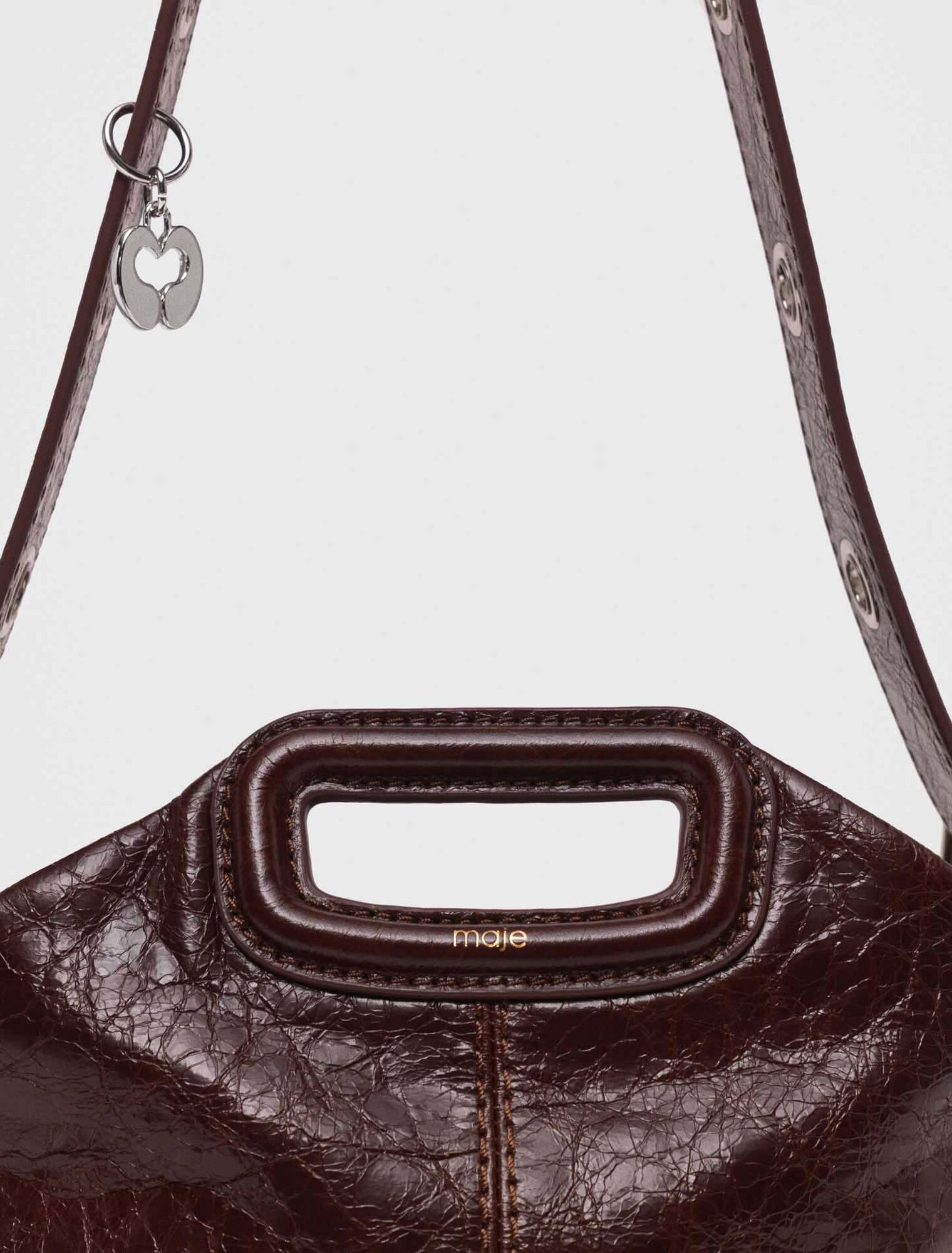 Sac Miss M en cuir craquel&eacute;