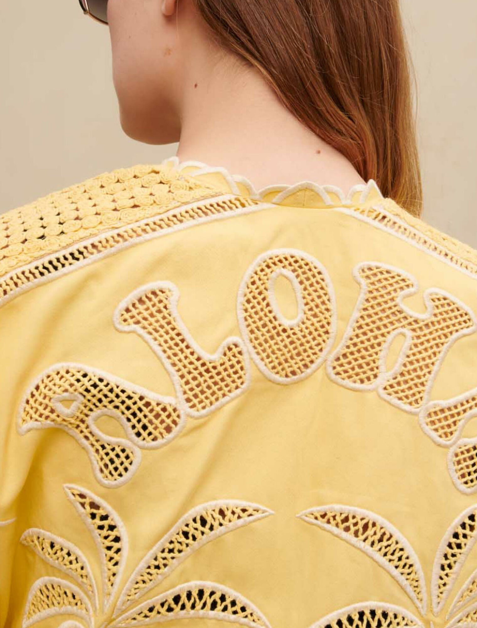 Veste kimono brodée