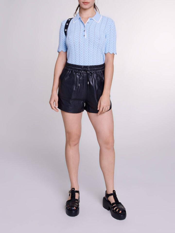 Leather shorts