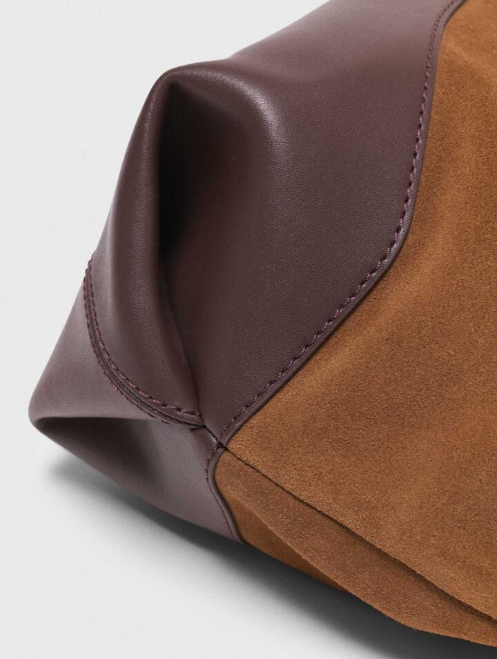 Sac M Tote en mix cuir/suède