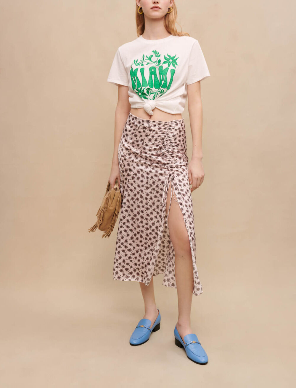Jupe midi fendue outlet