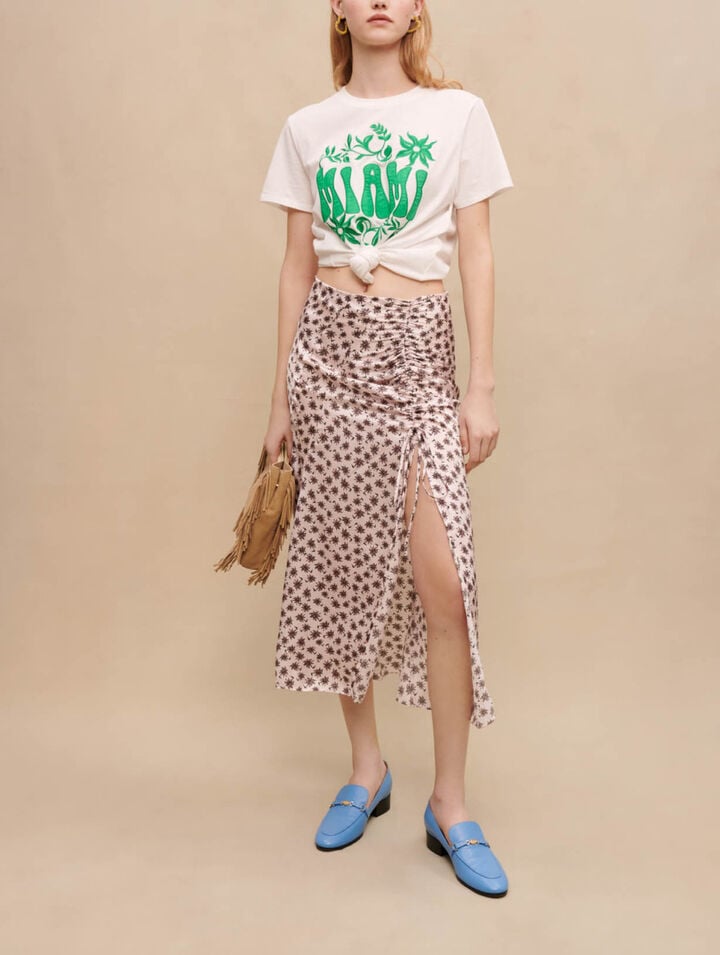 Jupe midi fendue