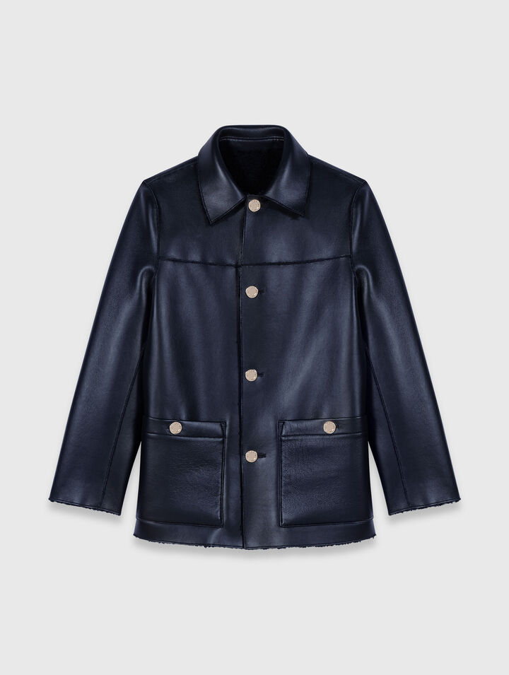 Faux shearling reversible